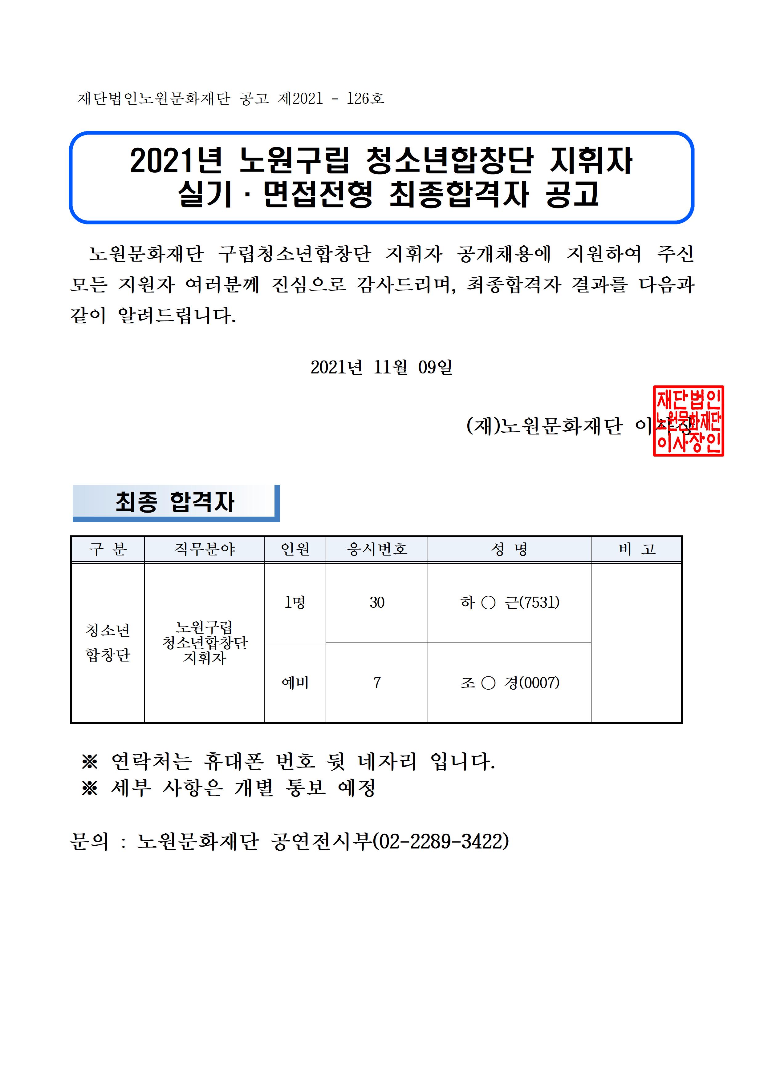 2021년 노원구립 청소년합창단 지휘자 최종합격자 공고001.jpg