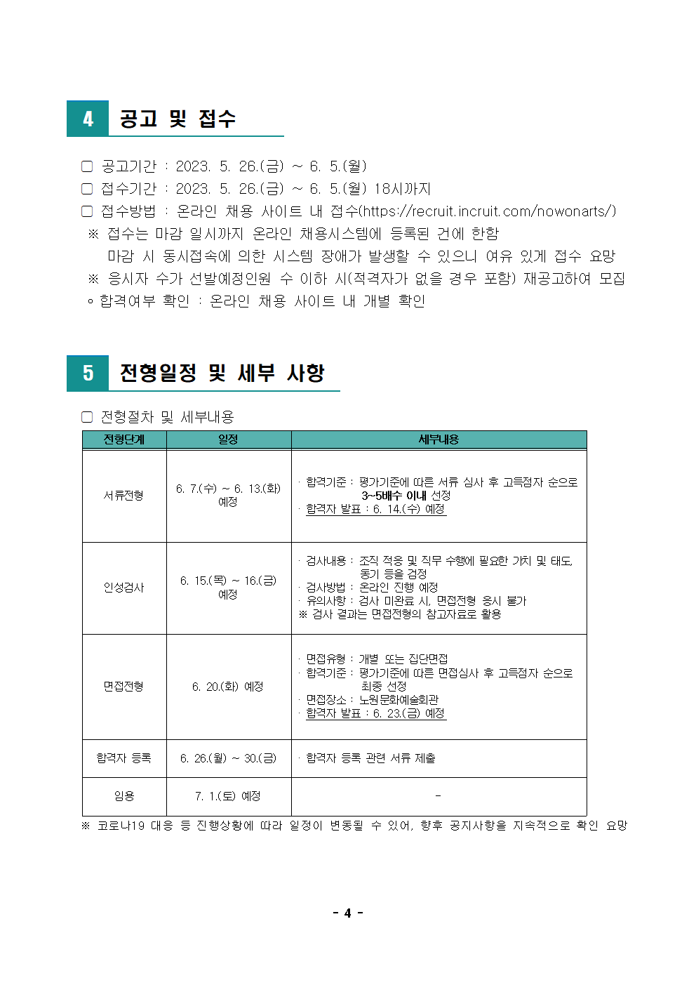 노원문화재단 2023년 제3차 직원 공개채용 공고004.png