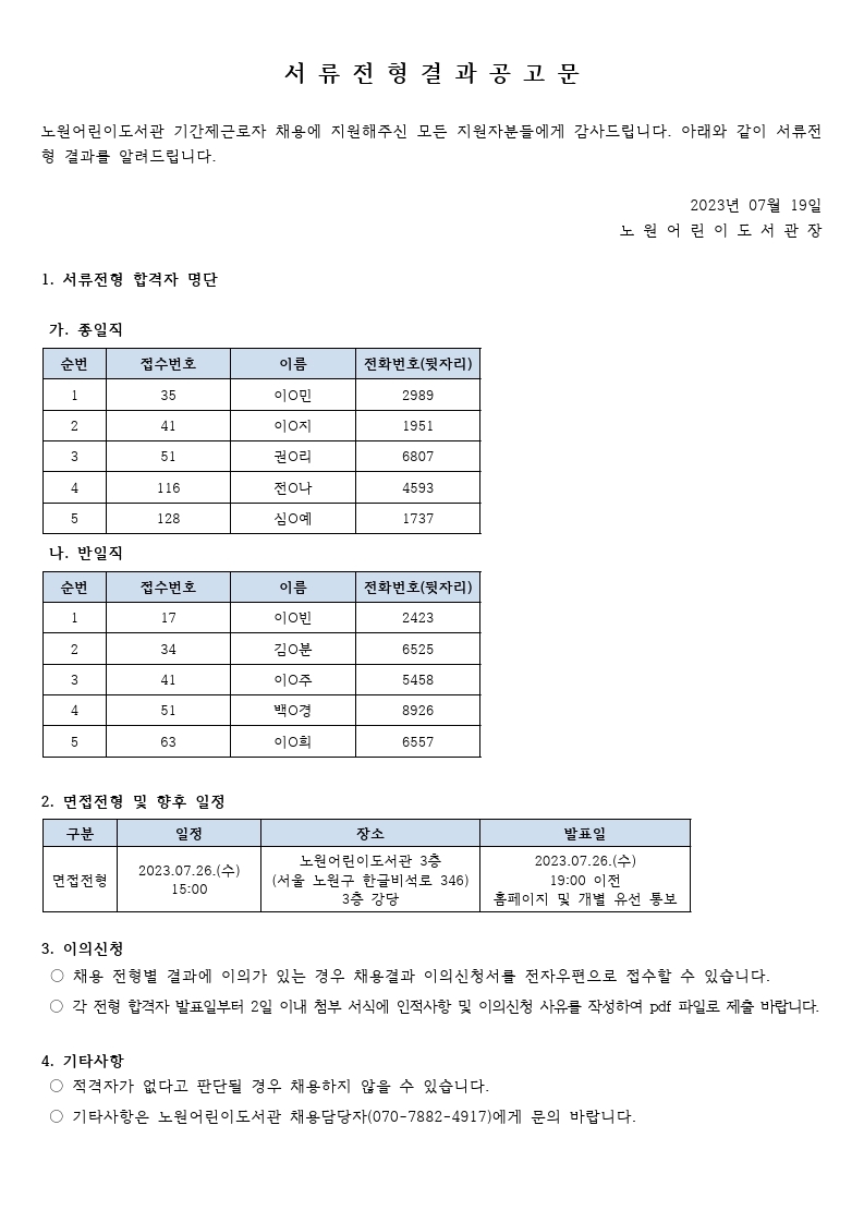 서류전형 결과 공고문 2023년 07월.pdf_page_1.jpg